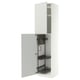 METOD Élément haut + rangements prod entr, blanc/Aspudden gris clair, 60x60x240 cm