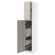 METOD Élément haut + rangements prod entr, blanc/Stensund beige, 40x60x220 cm