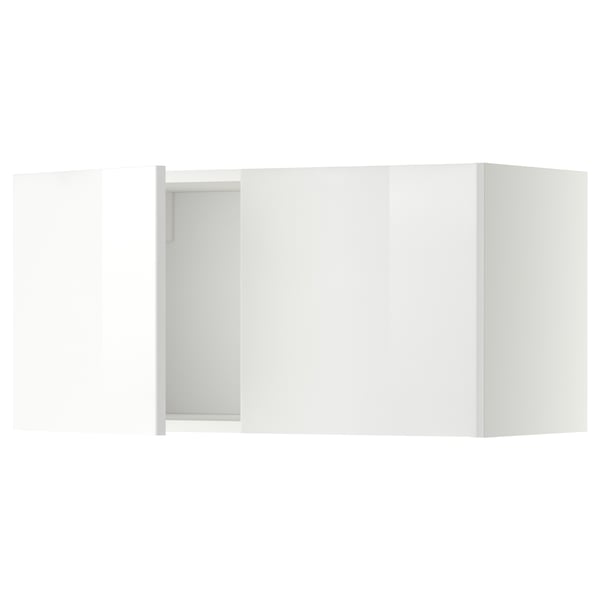 METOD Élément mural 2 portes, blanc/Ringhult blanc, 80x40 cm