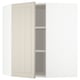 METOD Élément mural angle + tablettes, blanc/Stensund beige, 68x80 cm