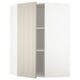 METOD Élément mural angle + tablettes, blanc/Stensund beige, 68x100 cm