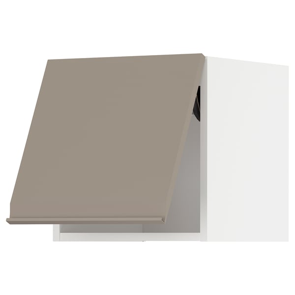 METOD Élément mural horizontal, blanc/Upplöv beige foncé mat, 40x40 cm