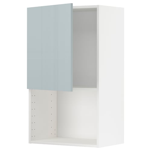 METOD Élément mural pour micro-ondes, blanc/Kallarp bleu gris clair, 60x100 cm