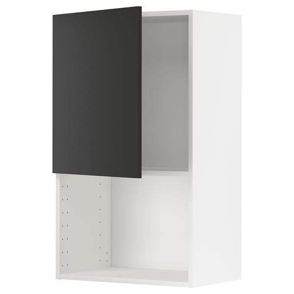 METOD Élément mural pour micro-ondes, blanc/Nickebo anthracite mat, 60x100 cm