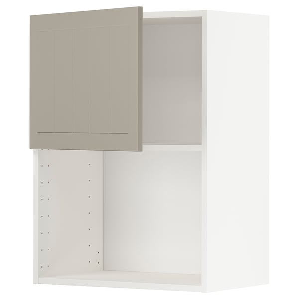 METOD Élément mural pour micro-ondes, blanc/Stensund beige, 60x80 cm