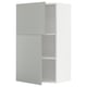 METOD Élément mural tablettes/2portes, blanc/Havstorp gris clair, 60x100 cm