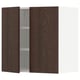 METOD Élément mural tablettes/2portes, blanc/Sinarp brun, 60x60 cm
