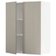 METOD Élément mural tablettes/2portes, blanc/Stensund beige, 80x100 cm