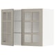 METOD Élément mural+tablettes/2ptes vitr, blanc/Stensund beige, 80x60 cm