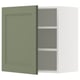 METOD Élément mural + tablettes, blanc/Axstad gris vert, 60x60 cm