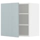 METOD Élément mural + tablettes, blanc/Kallarp bleu gris clair, 60x60 cm
