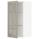METOD Élément mural+tablettes/pte vitrée, blanc/Stensund beige, 40x80 cm