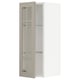 METOD Élément mural+tablettes/pte vitrée, blanc/Stensund beige, 30x80 cm