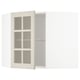 METOD Élt mur ang+tblts/pte vit, blanc/Stensund beige, 68x60 cm