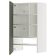 METOD Élt mur pr hotte av tabl/pte, blanc/Axstad gris vert, 60x100 cm