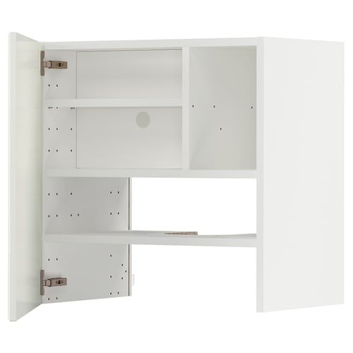 METOD Élt mur pr hotte av tabl/pte, blanc/Bodbyn blanc cassé, 60x60 cm