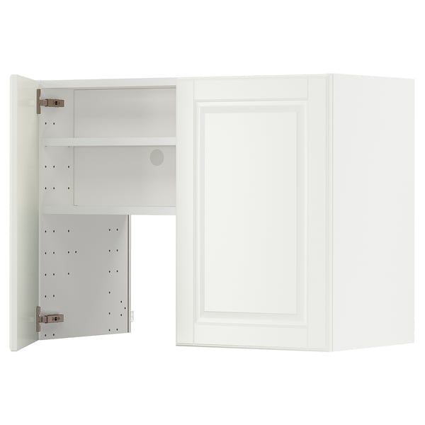METOD Élt mur pr hotte av tabl/pte, blanc/Bodbyn blanc cassé, 80x60 cm