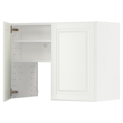 METOD Élt mur pr hotte av tabl/pte, blanc/Bodbyn blanc cassé, 80x60 cm