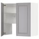 METOD Élt mur pr hotte av tabl/pte, blanc/Bodbyn gris, 80x80 cm
