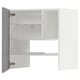 METOD Élt mur pr hotte av tabl/pte, blanc/Bodbyn gris, 60x60 cm
