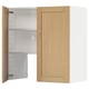 METOD Élt mur pr hotte av tabl/pte, blanc/Forsbacka chêne, 80x80 cm