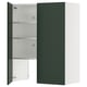 METOD Élt mur pr hotte av tabl/pte, blanc/Havstorp vert profond, 80x100 cm