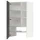 METOD Élt mur pr hotte av tabl/pte, blanc/Nickebo anthracite mat, 60x100 cm