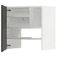METOD Élt mur pr hotte av tabl/pte, blanc/Nickebo anthracite mat, 60x60 cm