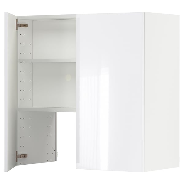 METOD Élt mur pr hotte av tabl/pte, blanc/Ringhult blanc, 80x80 cm