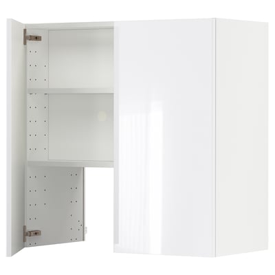 METOD Élt mur pr hotte av tabl/pte, blanc/Ringhult blanc, 80x80 cm
