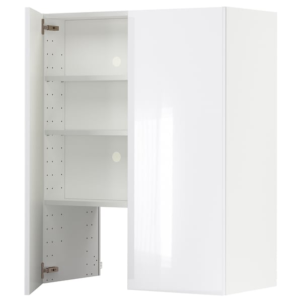 METOD Élt mur pr hotte av tabl/pte, blanc/Ringhult blanc, 80x100 cm
