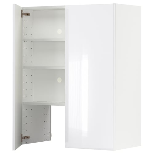 METOD Élt mur pr hotte av tabl/pte, blanc/Ringhult blanc, 80x100 cm