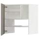 METOD Élt mur pr hotte av tabl/pte, blanc/Stensund beige, 60x60 cm