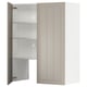 METOD Élt mur pr hotte av tabl/pte, blanc/Stensund beige, 80x100 cm