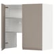 METOD Élt mur pr hotte av tabl/pte, blanc/Upplöv beige foncé mat, 80x80 cm