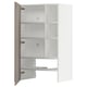 METOD Élt mur pr hotte av tabl/pte, blanc/Upplöv beige foncé mat, 60x100 cm