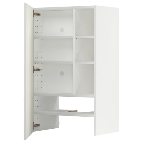 METOD Élt mur pr hotte av tabl/pte, blanc/Vallstena blanc, 60x100 cm