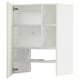 METOD Élt mur pr hotte av tabl/pte, blanc/Vallstena blanc, 60x80 cm