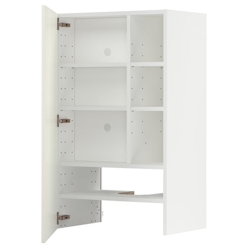 METOD Élt mur pr hotte av tabl/pte, blanc/Veddinge blanc, 60x100 cm