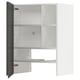 METOD Élt mur pr hotte av tabl/pte, blanc/Voxtorp gris foncé, 60x80 cm
