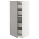 METOD / MAXIMERA Élément armoire avec tiroirs, blanc/Bodbyn gris, 60x60x140 cm