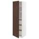 METOD / MAXIMERA Élément armoire avec tiroirs, blanc/Sinarp brun, 60x60x200 cm