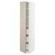 METOD / MAXIMERA Élément armoire avec tiroirs, blanc/Stensund beige, 40x60x200 cm