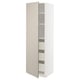 METOD / MAXIMERA Élément armoire avec tiroirs, blanc/Stensund beige, 60x60x200 cm