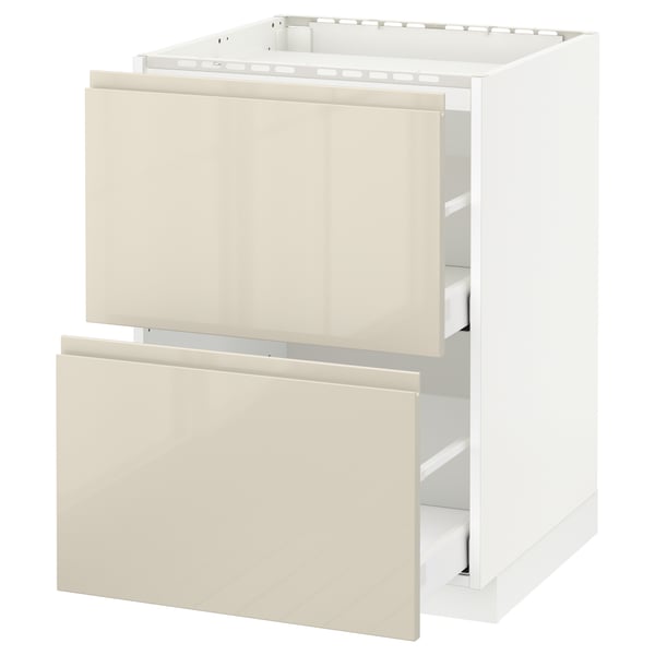 METOD / MAXIMERA Élément bas table cuisson/2fcs/2tir