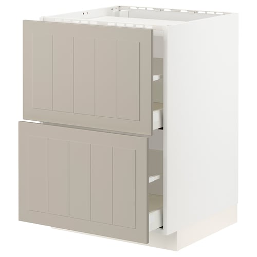 METOD / MAXIMERA Élément bas table cuisson/2fcs/2tir