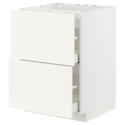 METOD / MAXIMERA Élément bas table cuisson/2fcs/2tir