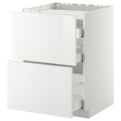 METOD / MAXIMERA Élément bas table cuisson/2fcs/3tir