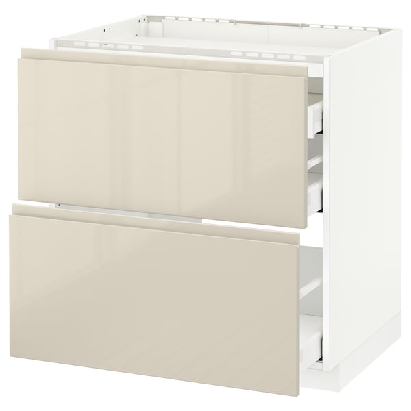 METOD / MAXIMERA Élément bas table cuisson/2fcs/3tir