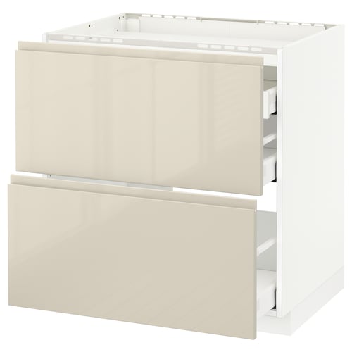 METOD / MAXIMERA Élément bas table cuisson/2fcs/3tir